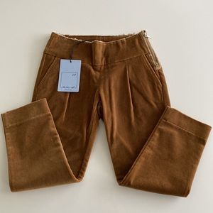 New Mimisol Made in Italy Dressy Girls Velvet Pants Size 6